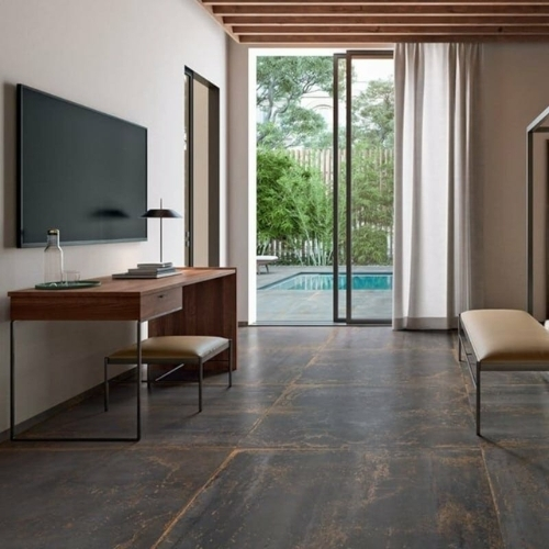 Metallook vloertegels