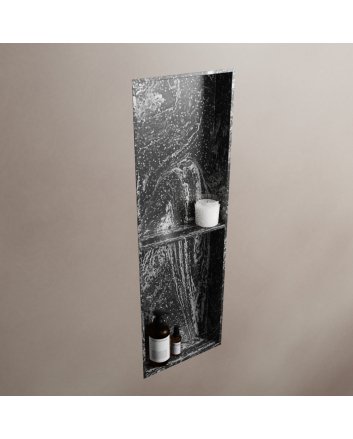 Mondiaz Easy Nis 59,5x29,5cm in solid surface kleur Lava. 3 vakken  geschikt voor in- of opbouw