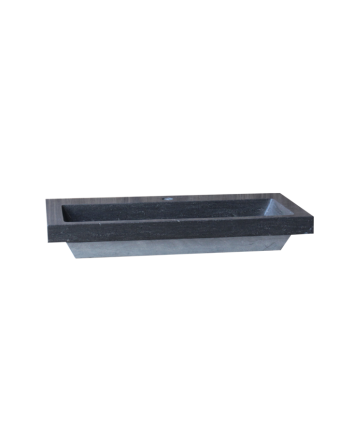 Sani DeLuxe Wastafel Compact Stone natuursteen 100, met een kraangat