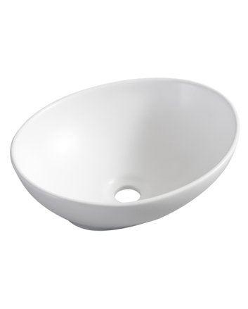 Barco waskom ovaal 40 x 33 x 14,5 cm keramiek mat wit
