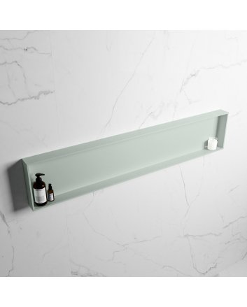 Mondiaz Easy Nis 149,5x29,5cm in solid surface kleur Greey | Greey. 1 vak geschikt voor in- of opbouw