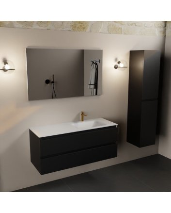 Mondiaz Aivy 120cm badmeubel Urban, wastafel Talc solid surface rechts 1 kraangat