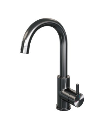 BRAUER Gunmetal Edition hoge opbouw wastafelmengkraan met draaibare ronde uitloop model B gunmetal geborsteld PVD