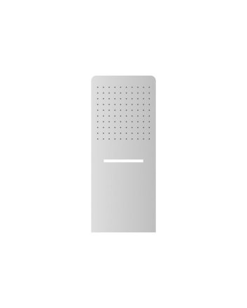luxe vierkante wand-hoofddouche+waterval 600x25 chr