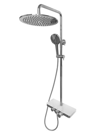 Nuovo thermostatische regendoucheset opbouw met planchet chroom