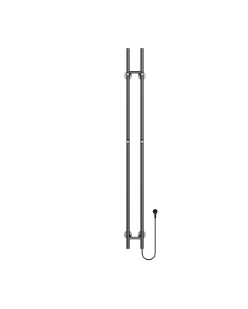 150cm Sticky - 120W Dryheating - Gunmetal - Elektrische Staafhanddoekradiator Dubbel