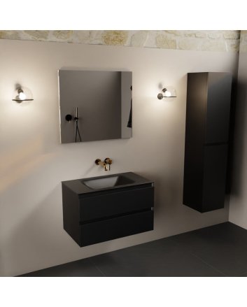 Mondiaz Aivy 80cm badmeubel Urban, wastafel Urban solid surface midden zonder kraangat