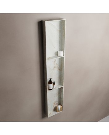 Mondiaz Easy Nis 149,5x29,5cm in solid surface kleur Frappe. 3 vakken  geschikt voor in- of opbouw
