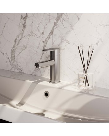 BRAUER Brushed Edition lage opbouw wastafelmengkraan model C RVS geborsteld PVD
