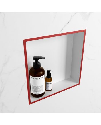 Mondiaz Easy Nis 29,5x29,5cm in solid surface kleur Fire | Talc. 1 vak  geschikt voor in- of opbouw