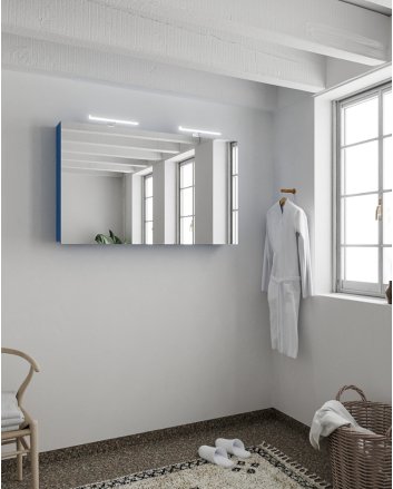 Mondiaz Cubb spiegelkast 120x70x16cm kleur jeans met 2 deuren