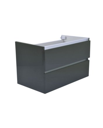 Vision onderkast met 2 laden 80 x 46 cm hoogglans grijs