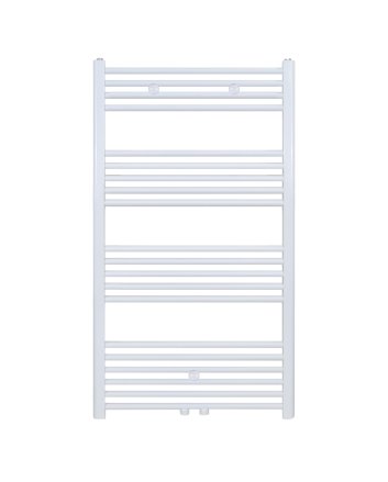 120x60 cm - 775 Watt - Ecorad Handdoekradiator - Wit (RAL9016) - Universal-6 aansluitpunten