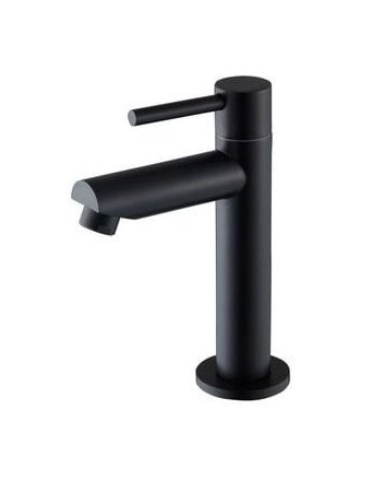 Sani DeLuxe Fonteinkraan opbouw rond mat zwart