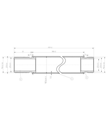 Caral douchearm met plafondbevestiging 30 cm chroom