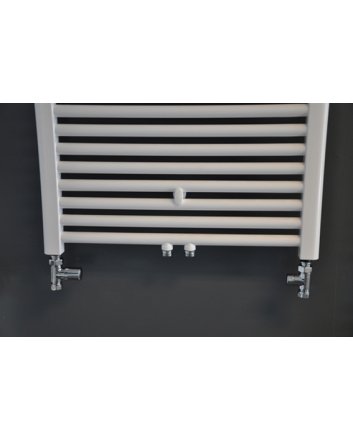Wiesbaden Luxe radiator aansluitset, recht, chroom