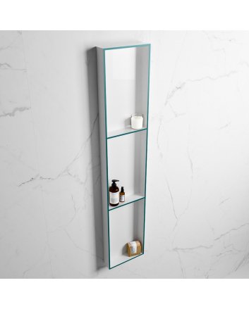 Mondiaz Easy Nis 149,5x29,5cm in solid surface kleur Smag | Talc. 3 vakken  geschikt voor in- of opbouw