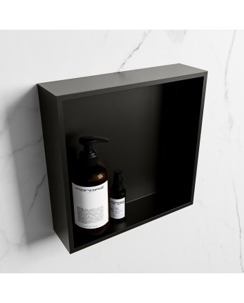 Mondiaz Easy Nis 29,5x29,5cm in solid surface kleur Urban | Urban. 1 vak geschikt voor in- of opbouw