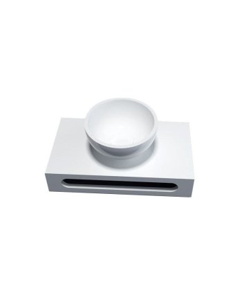 Sani DeLuxe Solid Surface fontein planchet + Fonteinkom Solid Surface