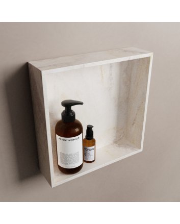 Mondiaz Easy Nis 29,5x29,5cm in solid surface kleur Ostra. 1 vak geschikt voor in- of opbouw