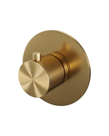 BRAUER Gold Carving losse inbouwthermostaat met in- en afbouwdelen goud geborsteld PVD