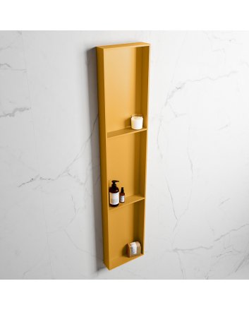 Mondiaz Easy Nis 149,5x29,5cm in solid surface kleur Ocher | Ocher. 3 vakken  geschikt voor in- of opbouw