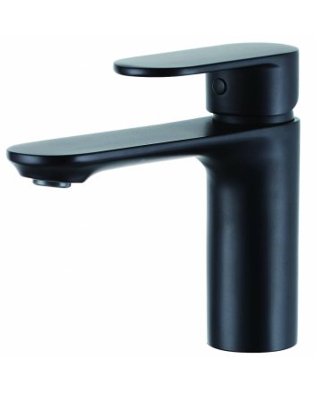 Sani DeLuxe Wastafelmengkraan opbouw Edge rond mat zwart