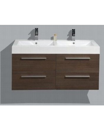 Sani DeLuxe BM badmeubelset met aluminium greep 120 Grey Oak zonder spiegel