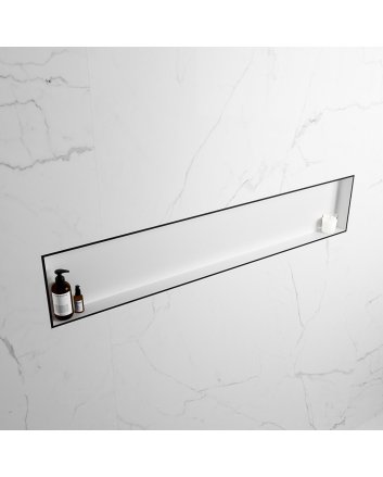 Mondiaz Easy Nis 149,5x29,5cm in solid surface kleur Urban | Talc. 1 vak  geschikt voor in- of opbouw