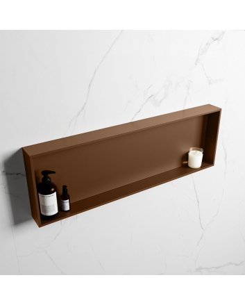 Mondiaz Easy Nis 89,5x29,5cm in solid surface kleur Rust | Rust. 1 vak geschikt voor in- of opbouw