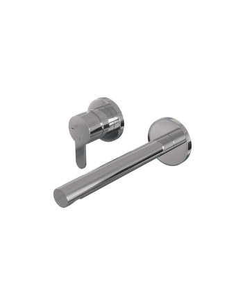 BRAUER Chrome Edition inbouw wastafelmengkraan met rechte uitloop en rozetten model D2 chroom