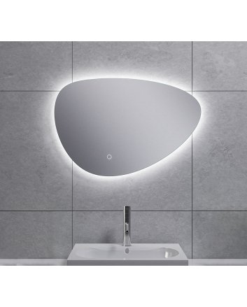 Uovo spiegel eirond met LED, dimbaar 60 cm