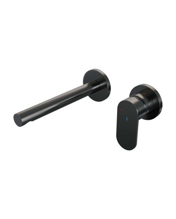 BRAUER Gunmetal Edition inbouw wastafelmengkraan met rechte uitloop en rozetten model C1 gunmetal geborsteld PVD