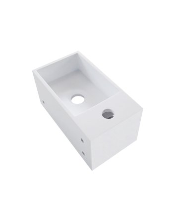 Wiesbaden Julia fontein links Solid surface 35 x 20 x 16 cm mat wit