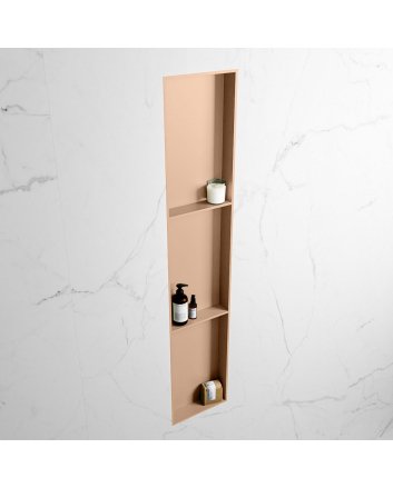 Mondiaz Easy Nis 149,5x29,5cm in solid surface kleur Rosee | Rosee. 3 vakken  geschikt voor in- of opbouw