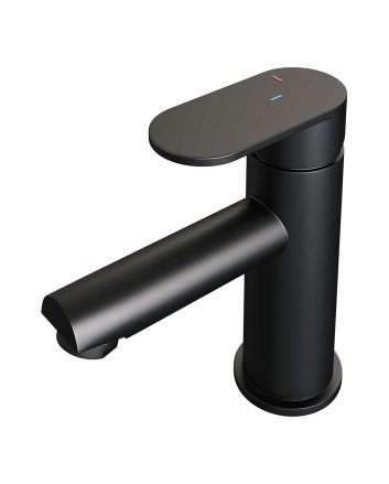 BRAUER Black Edition lage opbouw wastafelmengkraan model C mat zwart