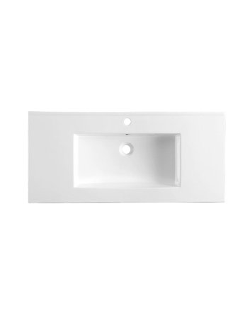 Sani DeLuxe Wastafel Keramiek Classic 100, met een kraangat