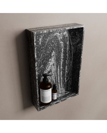Mondiaz Easy Nis 44,5x29,5cm in solid surface kleur Lava. 1 vak  geschikt voor in- of opbouw