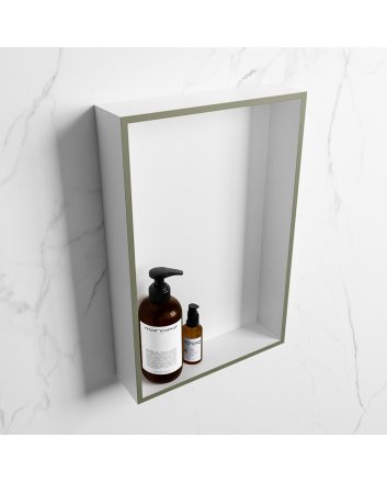 Mondiaz Easy Nis 44,5x29,5cm in solid surface kleur Army | Talc. 1 vak geschikt voor in- of opbouw