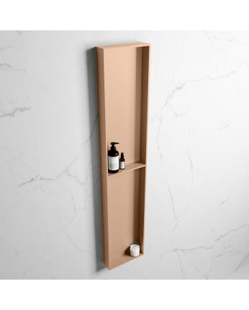 Mondiaz Easy Nis 89,5x29,5cm in solid surface kleur Rosee | Rosee. 2 vakken geschikt voor in- of opbouw