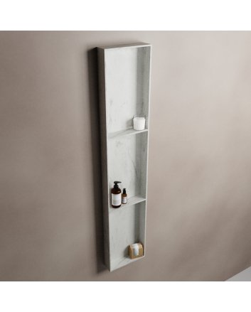 Mondiaz Easy Nis 149,5x29,5cm in solid surface kleur Opalo. 3 vakken geschikt voor in- of opbouw