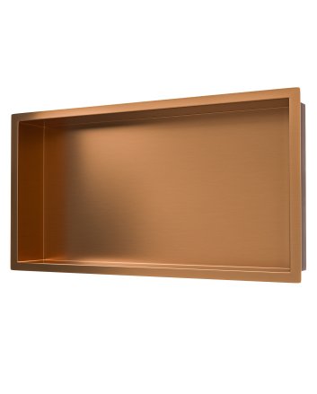 Demis inbouwnis 30 x 60 x 10 cm geborsteld brons koper