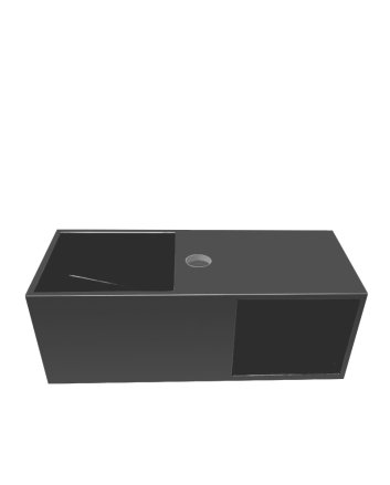 Wiesbaden Julia fontein Solid surface met nis 54 x 20 x 20 cm mat zwart