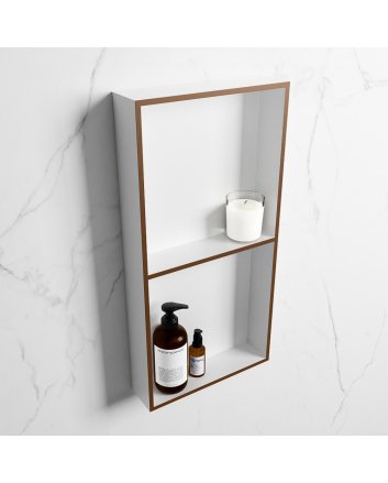 Mondiaz Easy Nis 59,5x29,5cm in solid surface kleur Rust | Talc. 2 vakken geschikt voor in- of opbouw