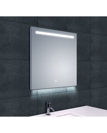 Ambi one spiegel vierkant met LED, dimbaar en spiegelverwarming 60 x 60 cm