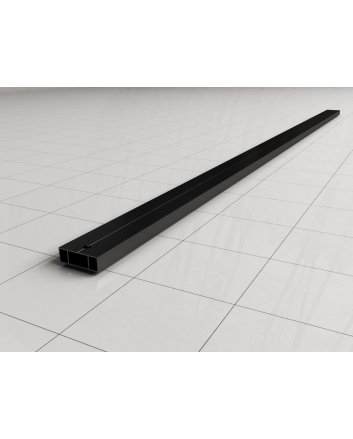 Wiesbaden Horizon stabilisatiestang 120cm voor inloopdouche mat zwart