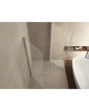 Wiesbaden Uni douchecabine met 2 draaideuren 100x100 cm chroom met helder glas 8mm NANO