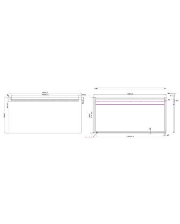 Tigris spiegel rechthoek met LED 160 x 80 cm