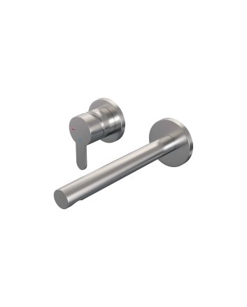 BRAUER Brushed Edition inbouw wastafelmengkraan met rechte uitloop en rozetten model D2 RVS geborsteld PVD