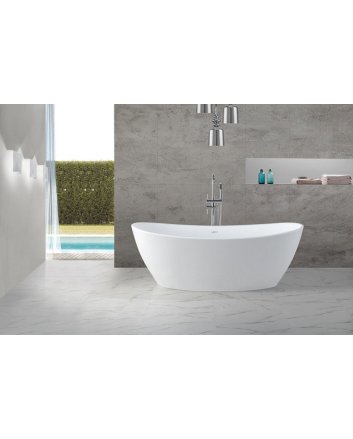 Wiesbaden Eva Solid Surface vrijstaand bad type 178x84x64 cm mat wit